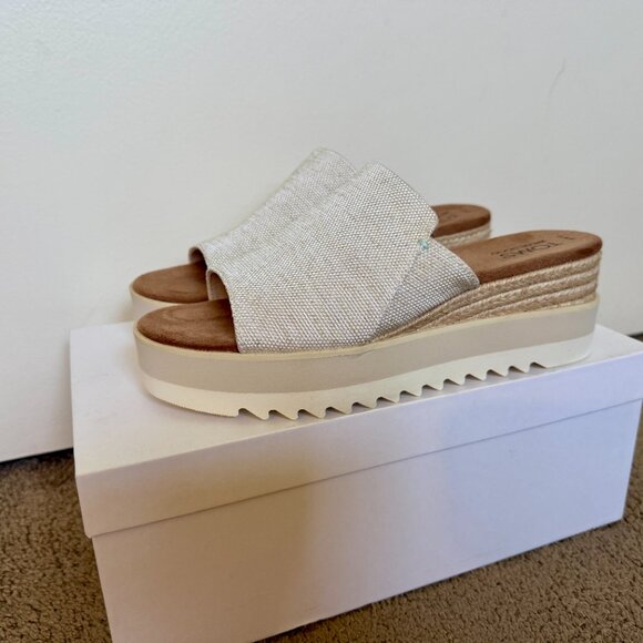 TOMS Diana Mule Wedge Sandal - Mint Condition! - Picture 4 of 11